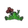 Broche Transfronterizo Nueva Serie de Ranas Lindas Pequeñas Insignia de Insignia de Set con Forma de Rana de Dibujos Animados Creativa y Personalizada