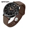 Reloj de Nicho Popular Sanda para Hombres y Mujeres, Reloj de Cuarzo de Tres Ojos y Seis Manecillas, Elegante y Moderno, Disponible para Suministro Directo