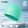 Nova touca de natação quadrada de silicone, cor sólida, confortável e sem restrições, unissex, tamanho grande, estilosa, personalizável com logotipo