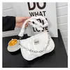 Bolsa de Ombro Plissada Estilo Francês para Mulheres, Nova Tendência Bolsa Nuvem com Corrente, Bolsa de Mão/Ombro, Fashion
