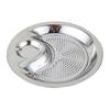 Prato Espessado para Dumpling com Fabricante de Dumpling, Prato de Aço Inoxidável Doméstico para Molho de Vinagre para Comer Dumplings, Bandeja de Drenagem de Refeição de Camada Dupla Zhao Zhuyou