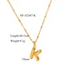 Venta Caliente Transfronteriza Europea y Americana Acero Inoxidable 26 Colgante de Collar de Letra Cadena de Clavícula Cadena de Acero de Titanio Fabricante de Collares Venta al por Mayor 18K
