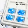 Contas Cerâmicas Fofas de Peixe com Bolinhas Dupla Face e Furo Reto para Pulseira Colar Corrente de Celular Contas Soltas Acessórios de Joia