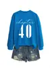 Capítulo 40 Amazon eBay Loja Independente Casual Confortável Feminino Outono Inverno Gola Redonda Manga Longa Moletom Camisa Base