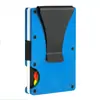Venta al por mayor de fábrica en stock moda billetera para tarjetas de crédito ultra delgada aleación de aluminio clip para tarjetas de visita billetera billetera blindaje RFID
