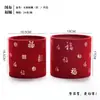 Barril de flanela de Ano Novo barril vermelho dourado barril de abraço casa nova barril de palavras flor de Ano Novo arranjo de flores barril ornamentos decorativos