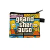 Cartera de monedas de dibujos animados Los Simpsons, bolsa de monedas con cremallera de poliéster, bolsa pequeña para guardar auriculares y llaves de estudiante al por mayor