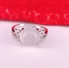 Anillo de Plata de Ley s925 con Calcedonia Natural para Mujer Grupo Zirconia Anillo para Mujer Anillo Regalo Fábrica Outlet