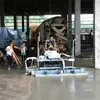Máquina Niveladora Láser Qiancheng, Tipo Empuje Manual Tipo Marco de Hormigón Pavimentadora para Construcción de Carreteras