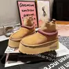 2026 Nuevas Botas de Nieve de Algodón Gruesas con Plataforma Estilo Étnico de Punto Grueso Botines Zapatos Birkenstock Botas para Mujer