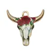 Transfronterizo 125 Goteo de aceite Fantasma de Halloween Calavera Murciélago Muerte Colgante DIY Pulsera Llavero Colgante de Joyería
