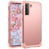 Para Samsung S21 FE capa protetora de celular três-em-um PC silicone capa traseira Samsung S21 capa protetora anti-queda