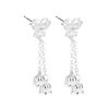 Aretes de Borla de Orquídea Mariposa Suzuki Inteligentes Elegantes Largos Súper Hada Textura Elegante Cadena de Flor Mariposa Florecilla Aretes para Mujer
