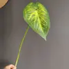 Hojas Artificiales de Alocasia para Fotografía de Bodas Decoración de Plantas para el Hogar Estilo Bosque Material Floral