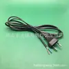 Los fabricantes suministran cable de alimentación de calibre europeo enchufe redondo doble cable de enchufe para lámpara de escritorio cable de alimentación para lámpara LED