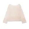 Ropa Femenina Transfronteriza 2026 Moda Callejera Europea y Americana Elegante Sencillo Cuello Redondo Manga Larga Suéter de Punto para Mujer G82898