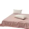 Otoño e Invierno Color Puro Terciopelo de Leche Cama Sábanas de Cama Pieza Única Forro Polar Cálido Terciopelo Coral Colcha Simple Doble Juego de Tres Piezas Dormitorio
