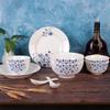 Fabricante de vajilla de cerámica, vajilla de porcelana azul y blanca, plato, cuenco, vajilla de cerámica de 10 piezas.