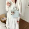 Moda Estilo Coreano Bolso con Patrón de Lichi Bolso Tote Pequeño para Mujer 2026 Nuevo de Primavera Bolso Cubo Bolso Cruzado Simple Bolso Madre-Hija