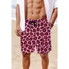 Pantalones de Playa para Hombre Verano Cinco Puntos Sueltos Secado Rápido Flores Hawaianas Pantalones Cortos Vacaciones del Sudeste Asiático Viajes de Ocio