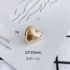 DIY liga galvanoplastia jóias acessórios atacado simples liso pêssego liso coração pequeno pingente brincos acessórios de material