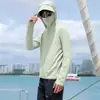 Ropa de Protección Solar para Exteriores para Hombre, Delgada, UPF50, con Capucha, Holgada, Moda para Pareja, Ligera, Transpirable, Verano, Elástica, Ropa de Protección Solar