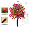 Bestseller transfronterizo: Flores artificiales de eucalipto y violeta para decoración de jardín y hogar en primavera y verano