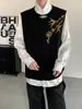 Chaleco de Terciopelo con Bordado Floral Pesado para Hombre, Estilo Chino de Primavera con Bordado de Bambú, Chaqueta Superior Elegante, Moderno