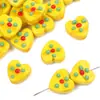 Contas de Coração de Vidro Tecido Queimadas à Mão, Pulseiras Caseiras, Colares, Acessórios de Joias, Materiais para Miçangas Artesanais DIY