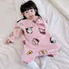 Saco de dormir para niños Estilo Otoño e Invierno Vellón de Coral Engrosado Grande para Bebé Manta Anti-patadas Artefacto Franela Bebé Durmiendo Antihielo