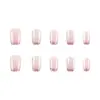 Comércio Exterior Mais Vendido Glitter Manicure Francesa Doce e Suave Estilo Pontas de Unha Usáveis Conjunto de 30 Peças Adesivos de Unha Prontos