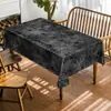 Nova toalha de mesa de Halloween transfronteiriça, poliéster estilo gótico escuro com estampas de abóbora e corvo, toalha de mesa para festa de feriado