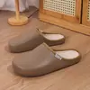 Pantuflas de Algodón para Hombre en Invierno, Antideslizantes, Pantuflas de Casa de Alta Gama, Impermeables, Casuales para Mujer, Forradas de Felpa, Cálidas, Zapatos Ligeros de Algodón