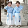 Conjunto de Disfraz de Rendimiento Hanfu para Niños 2026 Otoño Traje Tang Túnica Tradicional China con Bolsa Conjunto de Dos Piezas para Niños