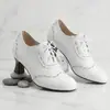 Nuevos Zapatos de Tacón Alto con Cordones, Estilo Europeo y Americano, Florales, Escote Profundo, para Primavera y Otoño, Disponibles en Tallas 32-50