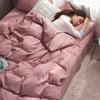 Estilo Nórdico Funda de Edredón de Algodón Lavado de Cuatro Piezas Sábanas Estilo Celebridad de Internet Set de Cama de Tres Piezas para Dormitorio de Estudiantes