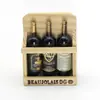 1:12 Estante de vino de madera simulada en miniatura para casa de muñecas/accesorio de escena de mini bar/adecuado para BJD OB11