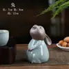Mesa de Té Mascottas de los Doce Zodíacos Mascota de Té Juego Cerámica Dragón Decoración para Atraer Riqueza Creativos Adornos para Mesa de Té Arena Púrpura Té Lindo