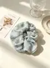 Scrunchies de Tela Estilo Vintage al por Mayor, Cintas para el Cabello Coreanas con Bordado Floral a Cuadros, Suministro para Tiendas de Accesorios, Directo de Fábrica