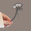 Nueva Horquilla Chinoiserie en forma de Abanico para Mujer, Horquilla con Borla de Flores, Horquilla de Estilo Antiguo, Accesorios Sencillos Modernos Diarios de la Dinastía Han