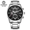 Reloj Ochstin para Hombre con Correa de Acero, Reloj Casual de Negocios, Resistente al Agua, Luminoso, Mecánico de Cuarzo, Elegante Reloj de Pulsera