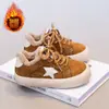 Invierno Nuevo Zapatos Casuales de Tabla con Estrella para Niños Estilo Coreano Unisex Niños y Niñas Versátiles Acolchados Cálidos Zapatos de Algodón Suela Suave Zapatos Deportivos