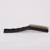 Escova de limpeza 9 polegadas 2 peças conjunto de escova de aço com fio banhado a cobre limpeza de óleo de fogão de cozinha escova de cobre puro escova de aço com fio de aço inoxidável