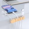 Fio de cabo de dados personalizado de fábrica Solda Adesivo de mesa Organizador de armazenamento Traceless Silicone Fio de enrolamento