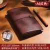 Caderno A6 Vintage Personalizado com Capa de Couro PU Macio, Elástico, Bolso de Viagem, Diário de Folhas Soltas, Logotipo Impressível