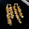 Brincos de Argola com Borla Redonda Banhados a Ouro Real em Prata, Brincos de Nicho Transfronteiriços Europeus e Americanos, Brincos de Luxo Leve de Alta Qualidade