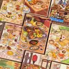 Libro de Pegatinas Escénicas PET Serie Momento Alimenticio Yuxian, Escena de Material Alimenticio DIY, 2 Estilos