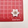 Flor de pétalas de cinco pétalas com diamante de pérola artificial de ABS, acessórios de plástico DIY, adorno de cabeça, grampo de cabelo, buraco para sapatos, joias para sapatos, acessórios de flor para sapatos