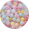 Cuentas Transparentes Mate con Recubrimiento de Color Acrílico para Manualidades DIY Accesorios para Hacer Joyería Cadena de Teléfono Móvil con Cuentas Cuentas Dispersas