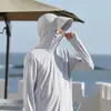Ropa de Protección Solar de Seda de Hielo para Exteriores Upf50+ para Hombres y Mujeres en Verano, Protección UV, Chaqueta de Pesca Ligera Transpirable, Ropa de Protección Solar